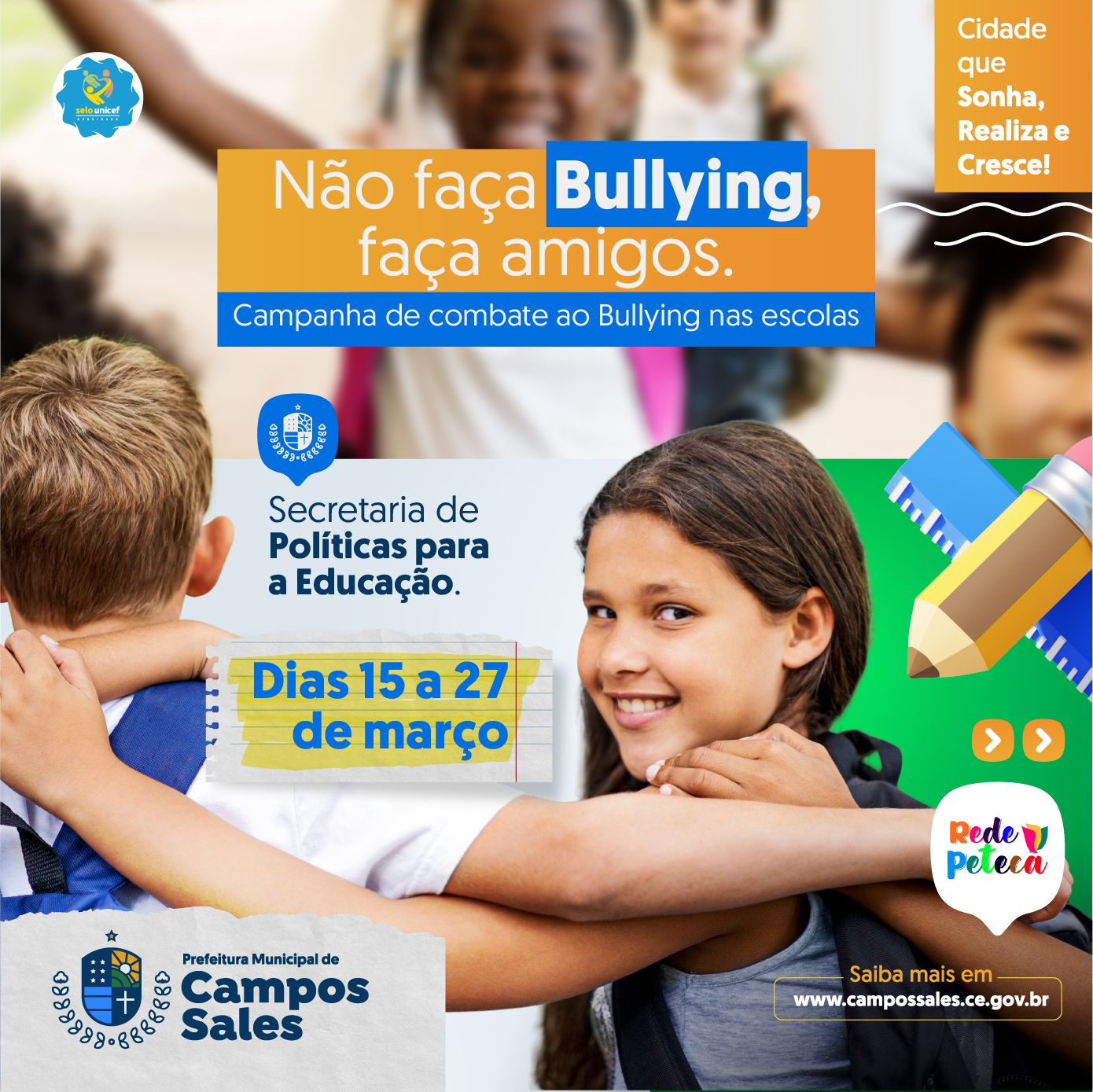 Não faça bullying, faça amigos!