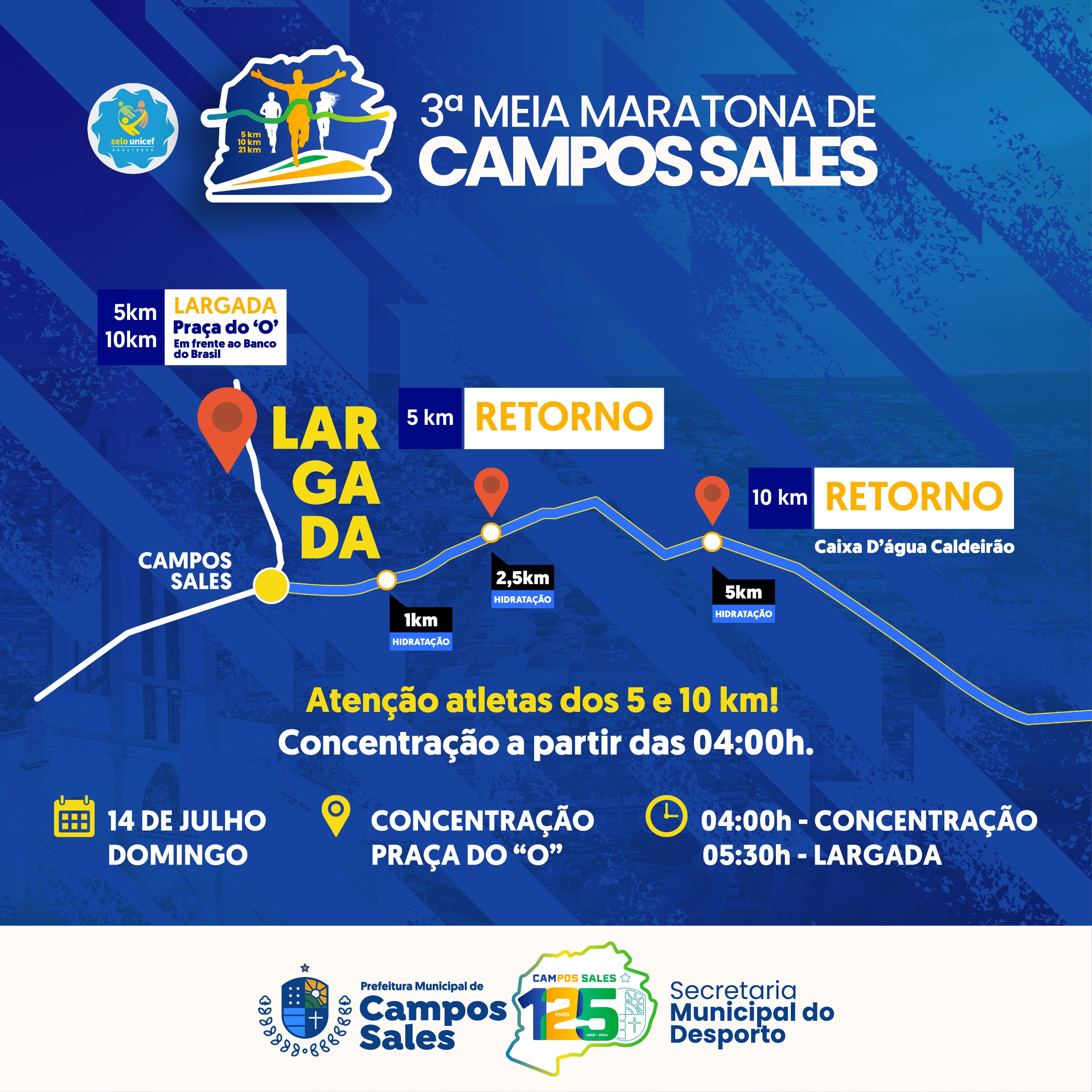 Campos Sales: Prefeito João Luiz (PT), anuncia número recorde de inscrito na 3º Meia Maratona que acontecerá no próximo dia 14 de julho.
