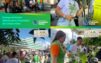 Campos Sales: Prefeito João Luiz (PT) e o Sec. de Meio Ambiente Afonso Carlos, fazem entregas de Mudas Nativas a População